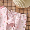 thumbnail image 5 of TOWED22 Toddler Baby Boy Clothes Contrast Color Sweatshirt Pullover Tops + Casual Pants Fall Winter Outfit Set Size:6-7 Y,Color:Light Pink, 5 of 6