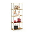thumbnail image 4 of Furinno Turn-S-Tube 5-Tier Multipurpose Shelf Display Rack with Square Tubes, Beech/White, 4 of 5