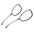 thumbnail image 3 of 2 pcs Set Motorcycle Black l bar & R Bar Retro Side Rearview Mirror 10mm, 3 of 9