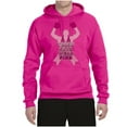thumbnail image 2 of Wild Bobby Tough Guys Wear Pink Boxer Breast Cancer Awareness Unisex Hoodie Sweatshirt, Fuschia, Medium, 2 of 6