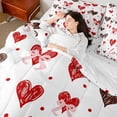 thumbnail image 4 of Castle Fairy Love Heart Bedding Comforter Set,Valentine's Day Bow Queen Bedding Sets, 4 of 8