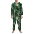 thumbnail image 3 of Sikiie Thorns Of Macro Cactus Mens Pajama Set, Soft Warm Long Sleeve Sleepwear, Cozy Button-Down Pjs for Men-X-Large, 3 of 7