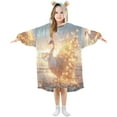 thumbnail image 6 of BZSMCE Wearable Blanket Hoodie Fashion Enchanting Swan Home Wear, 6 of 7