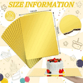 thumbnail image 3 of Lot de 20 Plateaux Rectangulaires pour Gâteaux, Bases Jetables en Carton pour Gâteaux, Feuille de Quart de Gâteau en Feuille d'Or 25 X 34 cm pour Cuisson Or, 3 of 7
