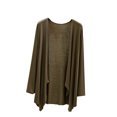 thumbnail image 1 of Japceit Ensembles de Pyjama pour Femmes, Chemisier pour Femmes Uni Décontracté Mode Col Rond Manches Longues Régulières Hauts de Nuit, 1 of 9