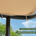 thumbnail image 5 of Aoxun 10x12 Lean to Gazebo Outdoor Pergola with Water Resistant & UV-Resistant, Wall-Mounted Canopy Sloped Roof Awning for Patio Backyard, Deck, or Garden Khaki, 5 of 10