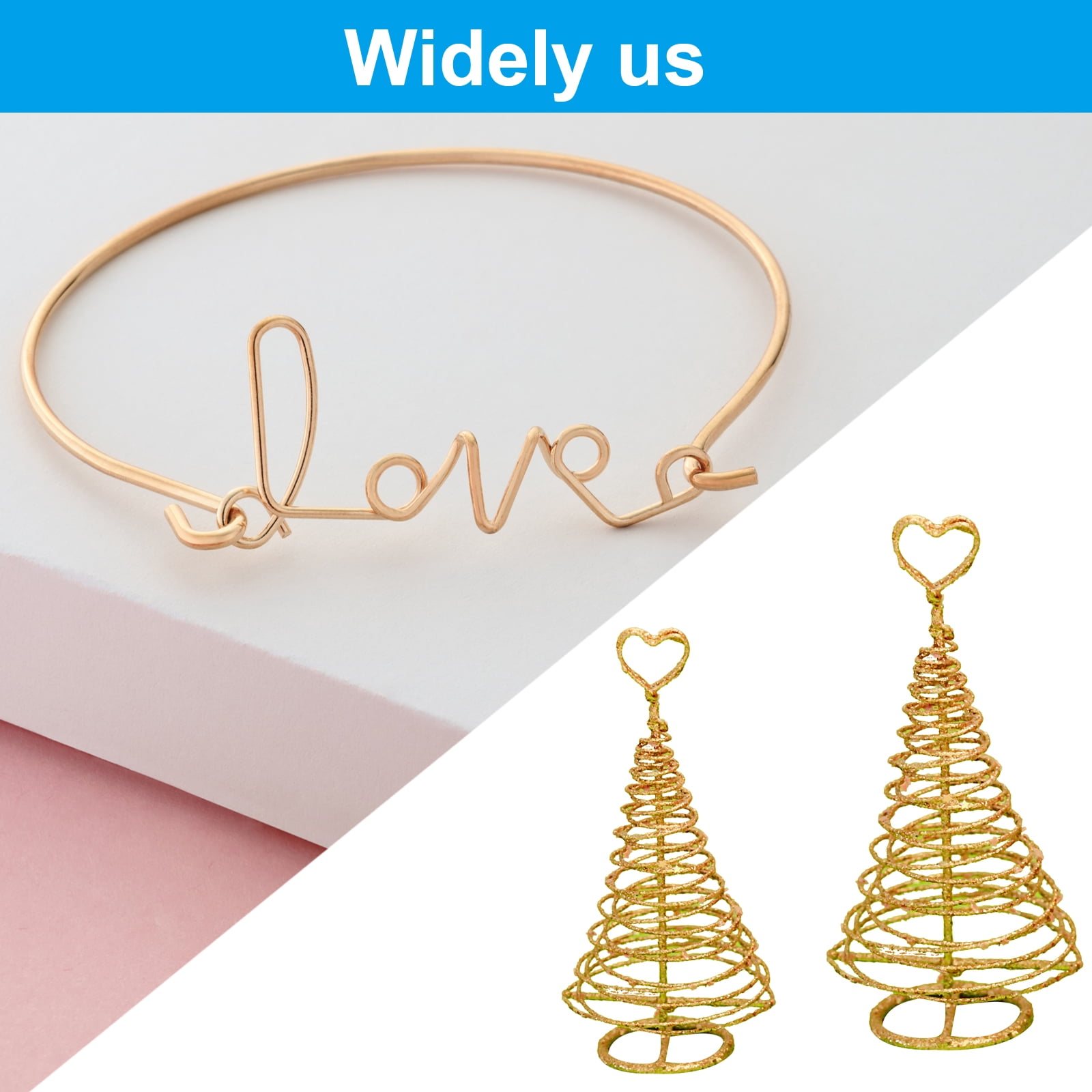 Unique Bargains Flat Brass Wire for Jewelry Making and Decoration Supplies 0.25mmx3mm