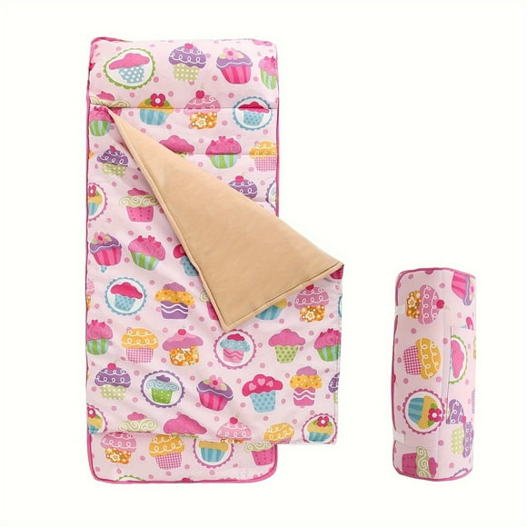 Cute Cupcake Nap Mat, With Four Elastic Bands For Daycare Cot, For Kindergarten,