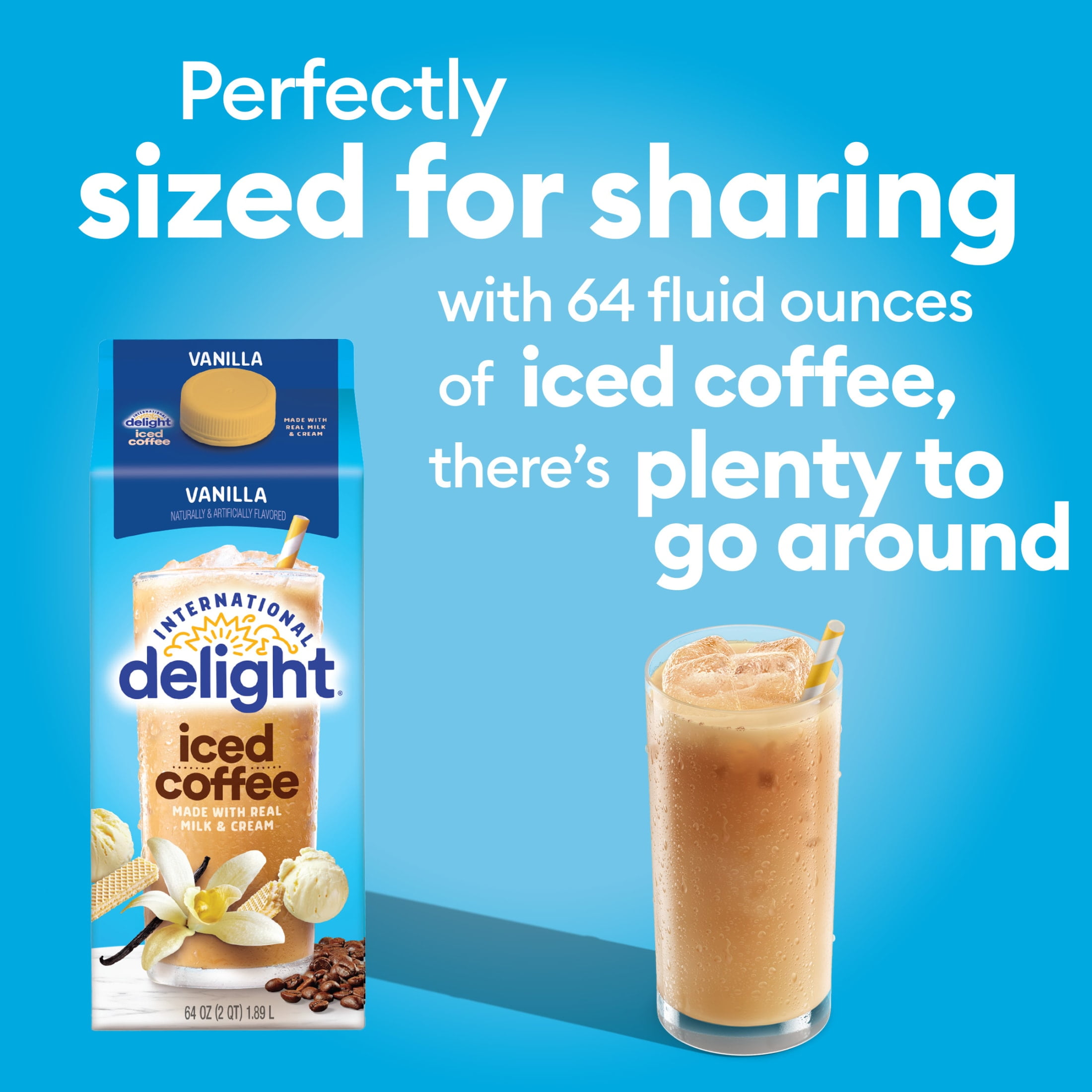 International Delight Ready to Drink Vanilla Iced Coffee, 64 fl oz Carton