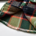 thumbnail image 6 of MEZZALL Boys Girls Shirt Coat Jacket Plaid Long Sleeve Kids Lapel Button Tops Outwear Comfort Dailywear, Green, 6-12 Months, 6 of 6