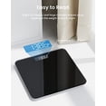thumbnail image 2 of Scale for Body Weight, Mechanical Bathroom Weighing Scale, Highly Accurate & Measures Weight up to 400 lb/180kg, Batteries Included, 11"/280mm, Black, 2 of 8