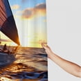 thumbnail image 3 of Pratyus Sailboat Ocean Sunset Polyester Shower Curtain Set with Hooks for Chic Elegant Bathroom Decor, Waterproof Bathroom Shower Curtain Set in Various Sizes 69"x72, 3 of 7