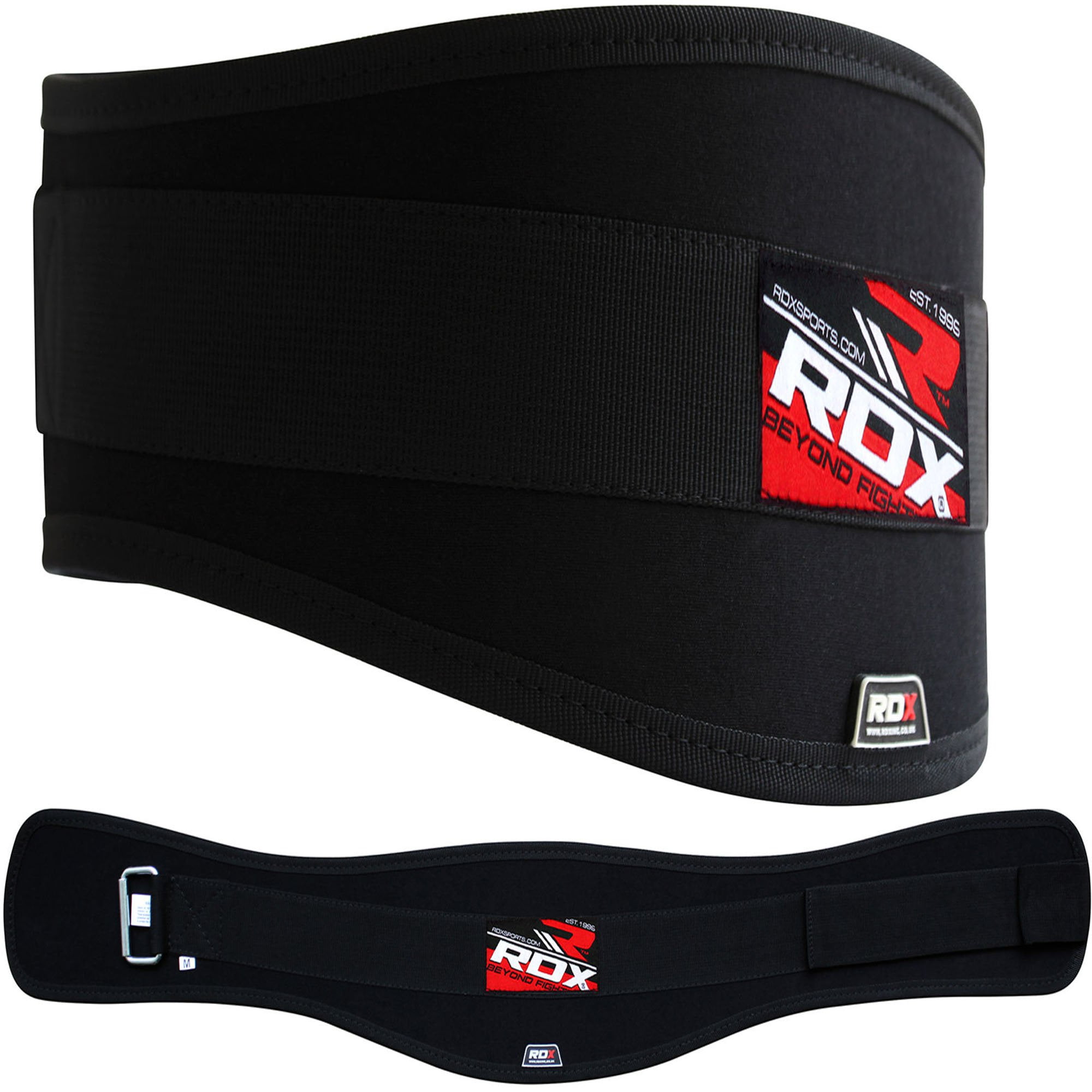 RDX Weight Lifting Neoprene Curve Belt, Black, Large