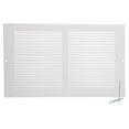 thumbnail image 4 of 16in x 6in Imperial White Steel Rectangular Baseboard Return Grille - Overall 17 1/4in x 7 1/4in, 4 of 5