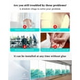 thumbnail image 3 of Window Privacy Film Turquoise Stained Glass Window Film Decorative Sun Block Window Cover Modern Gold Solid Tie Dye Watercolor Floral Window Clings Static Adhesive Sticker for Bathroom 35.4"x78.7", 3 of 7