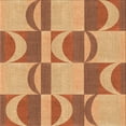 thumbnail image 1 of Ahgly Company Indoor Square Patterned Yellow Orange Area Rugs, 5' Square, 1 of 6