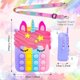 thumbnail image 2 of Bolso de hombro para niña a la moda, juguete para apretar y apretar, alivia el estrés para niños y adultos (unicornio) JFHHH pequeña, 2 of 5