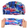 thumbnail image 5 of Unique Bargains 1 Pc Elasticity Pink Splatter Pattern Swim Cap 5.91"x9.25" Blue Red Green, 5 of 6
