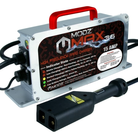MODZ Max36 15 AMP EZGO TXT Battery Charger for 36 Volt Golf (Best Golf Pull Carts 2019)
