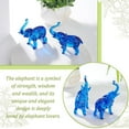 thumbnail image 4 of 2 pcs Crystal Elephant Figurine Glass Elephant Animal Figurines Ornaments Collectible Figurines Tabletop Decoration Elephant Sculpture for Home Office Blue, 4 of 8
