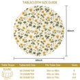 thumbnail image 3 of Yellow Pioneer Flower Pattern Round Tablecloth 60"x60", Wrinkle Resistant Wipeable Table Cover for Kitchen Dining Room Picnic Patio and Party, 3 of 6