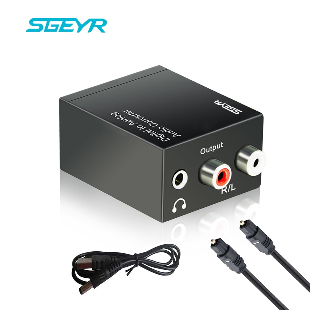 SGEYR Digital to Analog Audio Converter DAC Digital SPDIF Optical to ...