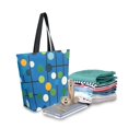 thumbnail image 2 of FORMRS Womens Canvas Tote Bag with Zipper Inner Pocket Shoulder Handbag, Blue Abstract, 2 of 7