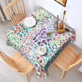 thumbnail image 2 of Pioneer Flower Floral Print Pattern Square Tablecloth,Waterproof Square Table Cover,Wipeable Spillproof Washable Table Cover for Home Kitchen Party Decor 42"X42"(107x107cm), 2 of 6