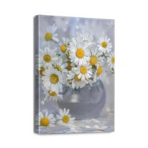 Art Beach Floral Wall Picture: Charming Vintage Style Décor – Perfect for a Small Rustic Bathroom or Bedroom, 12x16.
