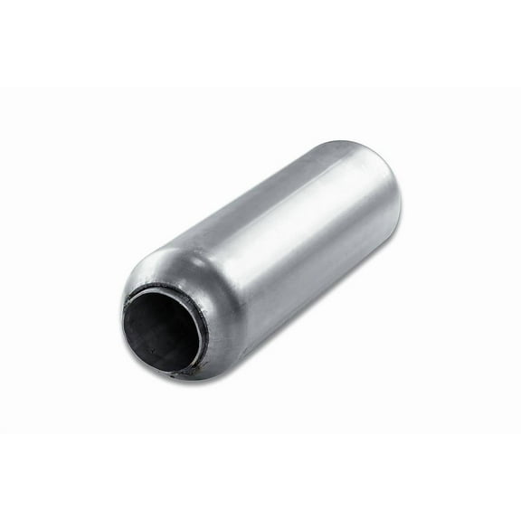 Street Pack - SP3512B 3.5" Blank Round Body Glasspack Muffler - 2" Center In / 2" Center Out