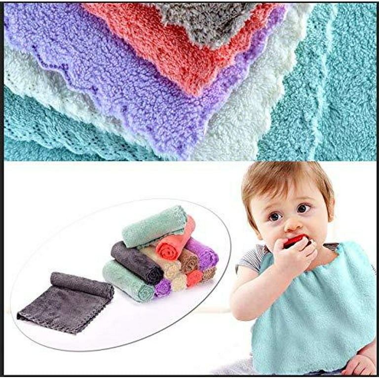 NBLJF Multicolor Small Washcloths Set 10 Pack for Newborn Baby