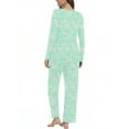 thumbnail image 3 of DreamFish Fall-Winter Womens 2 Piece Long Sleeves Pajama Sets with Comfy Long Pants Ladies Lounge Sleepwear with Pockets, 3 of 4