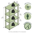 thumbnail image 4 of Furinno FULDA 3-Tier Narrow 10-In Width Bookcase 9.3 x 9.8 x 31.5, 4 of 4