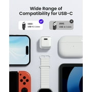 wegear 30W USB C Charger GaN Adapter PD QC 3.0 Fast Charging Foldable Block,White