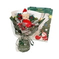 thumbnail image 4 of Lindo ramo de oso de peluche con flores artificiales, regalo creativo para Navidad. L Verde, 4 of 9