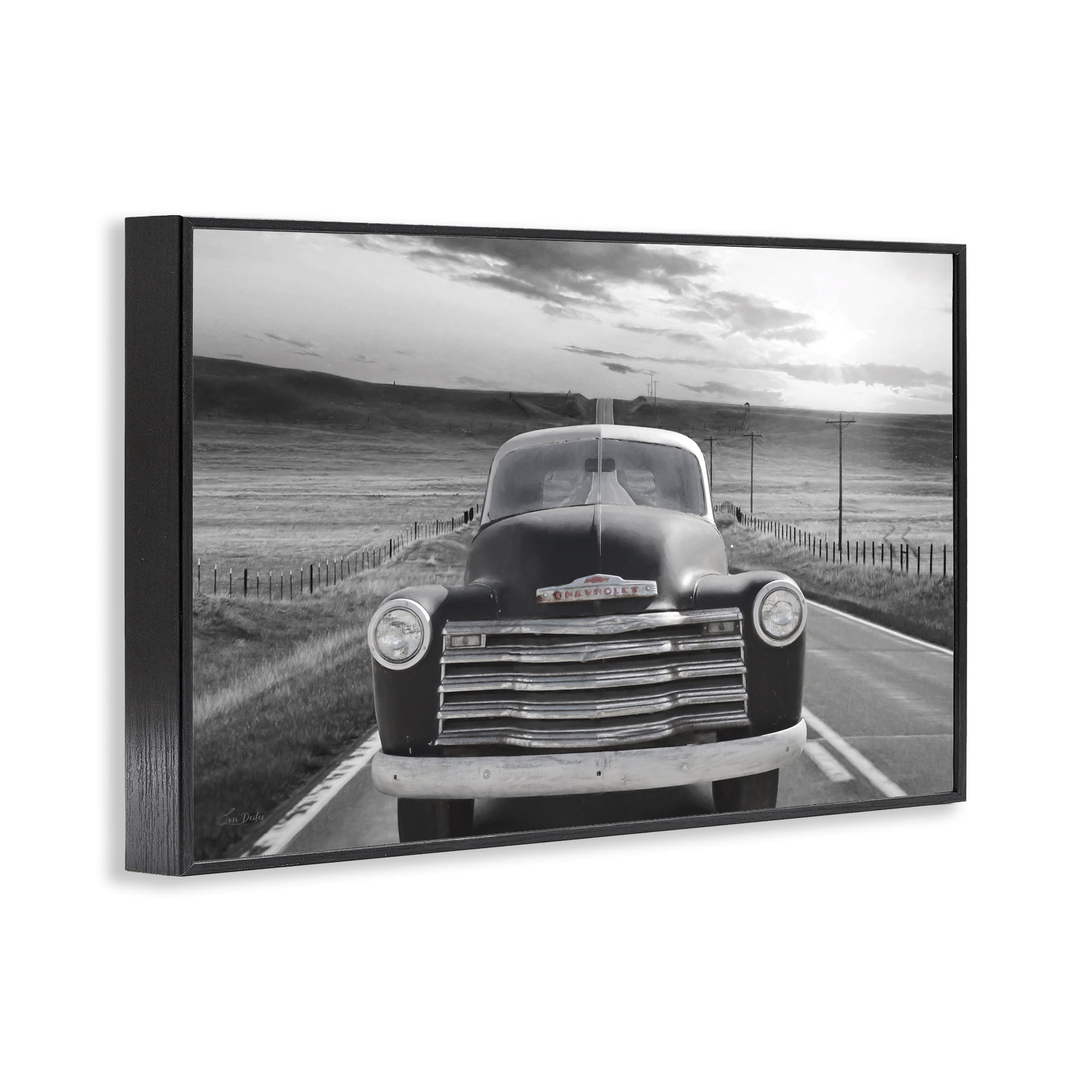 Stupell Industries Vintage Car Photography Transportation Photography Black Framed Art Print Wall Art, 18 x 12