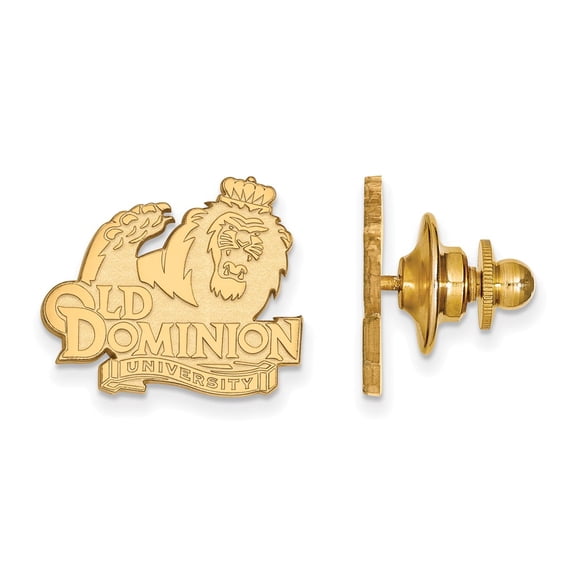925 Sterling Silver With GP LogoArt Old Dominion University Lapel Pin; for Adults and Teens; for Women and Men