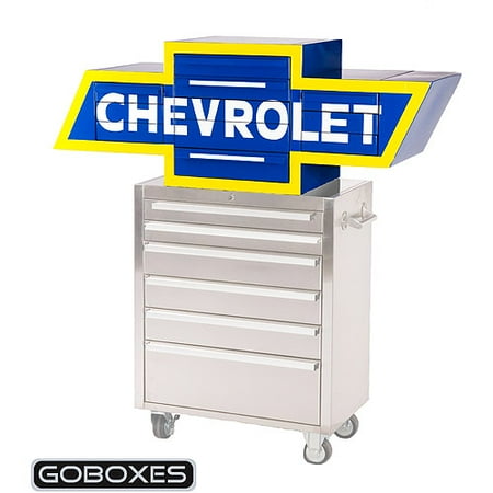 GOBOXES Chevrolet 11-Drawer Chest, Blue and Yellow