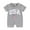 Gray, variant on Aojekbee 4th of July Baby Rompers Infant Girls Boys Fuzzy Letter Flag Embroidery Crew Neck Short Sleeve Bodysuits Summer Jumpsuits