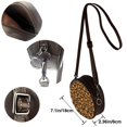 thumbnail image 3 of Zufioo Cute Squirrel Print Leather Shoulder Round Bag, Waterproof Leather Crossbody Bag, Detachable Shoulder Strap and Carrying Loop, Women's Luggage Accessories-One Size, 3 of 5