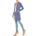 thumbnail image 2 of Women's Casual Open Front Long Sleeves Loose Fit Side Pockets Cardigan, 2 of 6