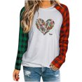 thumbnail image 2 of Nouveaux Hauts pour Femmes 2023 Mode Grande Taille Col Rond Manches Longues T-Shirt Automne Imprimé Blouse Ample Hauts Manches Longues pour Femmes, 2 of 5