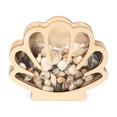 thumbnail image 5 of Dserhfy Wooden Shell Display Case Handcrafted Rustic Sea Shell Shadow Box Seashell Shaped Storage Display Box Home Office Desktop Decoration, 5 of 8