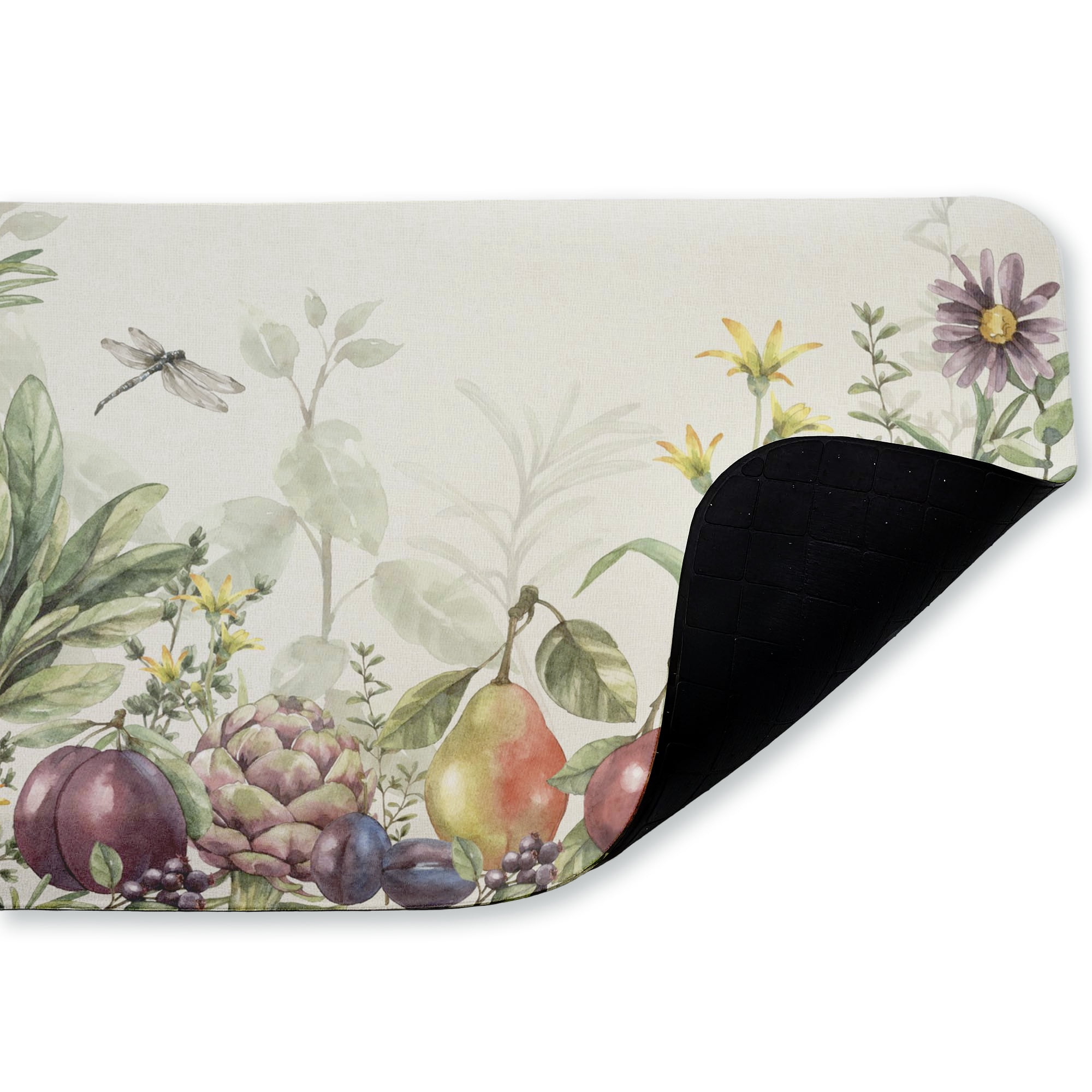 Stupell Industries Illustrated Garden with Dragonfly Printed Anti-Fatigue Floor Mat, design by Leslie Trimbach