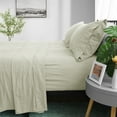 thumbnail image 7 of Marquess 4 Piece Microfiber Beige Full Sheet Set, Deep Pocket Bed Sheets, 7 of 7
