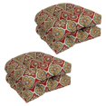 thumbnail image 1 of Blazing Needles Outdoor Rounded Back Chair Cushion, 19" x 19", Adonis Jewel 4 Count, 1 of 1