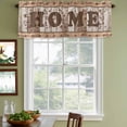 thumbnail image 3 of 2 Pack Valances for Window, Vintage Farmhouse Short Curtains for Kitchen Bedroom Living Room, Retro Home Text Country Star Wooden Rod Pocket Small Window Treatment Valance Drapes 42 x 12 Inch, 3 of 8