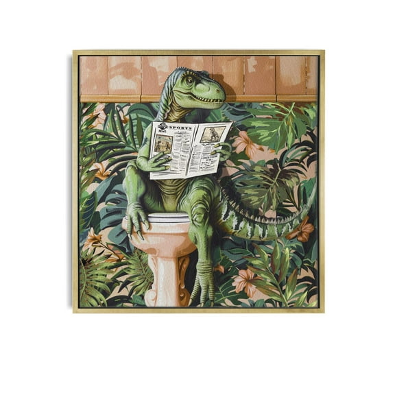 Kna Prints - Humorous Dinosaur Bathroom Art Print For Boys' Room Decor - Stylish Poster Without Frame Wall Art Decor For Home Office, UNFRAMED-8x12