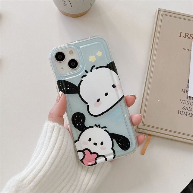 Yiki | Para Motorola G73 G72 E13 2023 G53 G9 Play G23 G13 G22 E32 G10 G30 E22 Dibujos Animados Melody Y Pochacco Cubierta Protectora Completa Suave TPU Funda