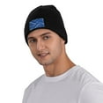 thumbnail image 5 of ZICANCN Blue White Winter Snowflakes Knit Beanie Hat, Winter Cap Soft Warm Classic Hats for Men Women, Black, 5 of 8